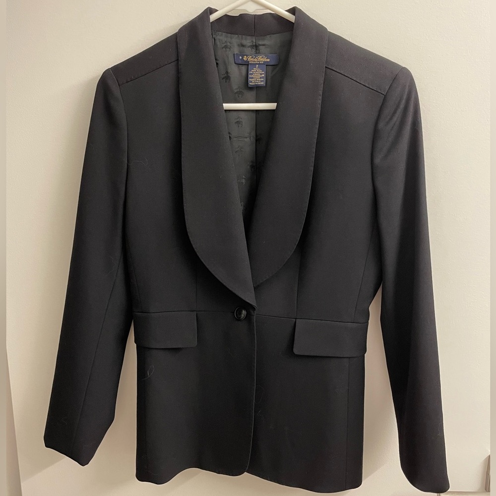 Brooks Brothers black wool blazer size 2